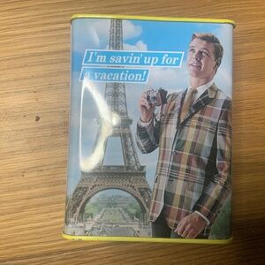 BlueQ “I’m Saving Up For Vacation” Metal Money Bank